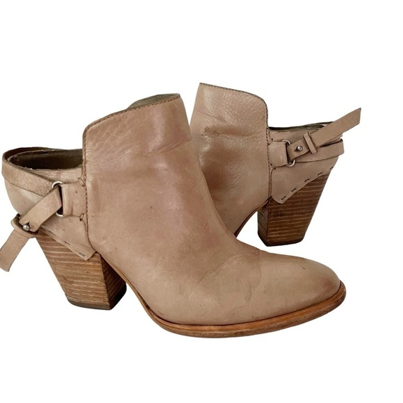 Dolce Vita Ankle Booties Women's Size 8 Leather Sling Back 3.5 in. Heel Slip On - Picture 5 of 11